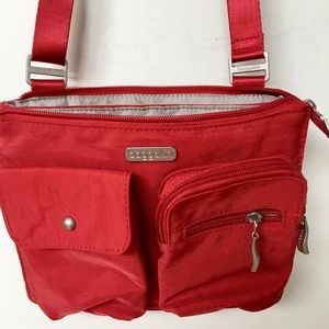 SAMPLE Baggallini Crossbody Bag Nylon Travel Red